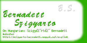 bernadett szigyarto business card